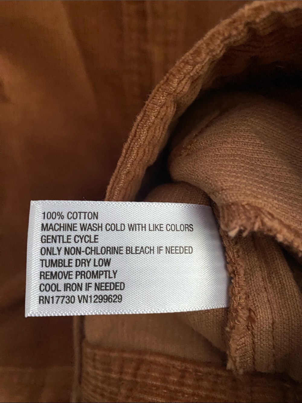 wild fable Men's Corduroy Zip Jacket - Rust Brown - Picture 4 of 5